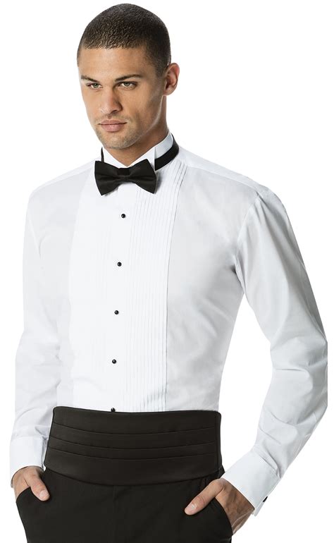 men's fitted tuxedo shirt